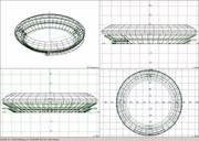 Wire frame model in EASE for the Cricket stadium in Dubai /UAE